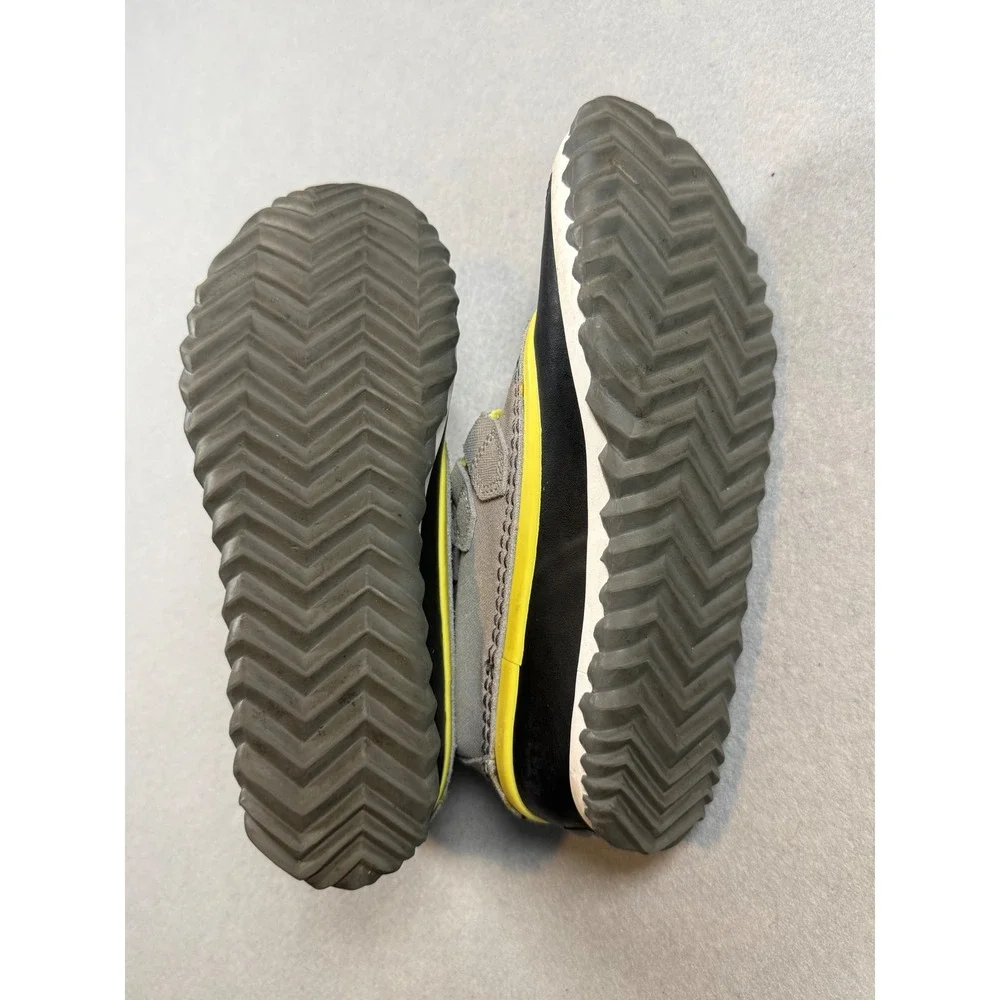 Sorel Out N About Rain Boots Grey Black Yellow Waterproof Canvas NL2339-081 5.5